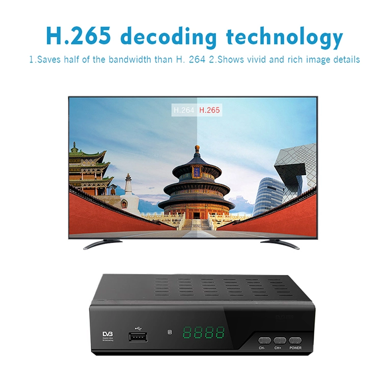 H. 265 ao ar livre DVB T2 Receptor de TV Digital