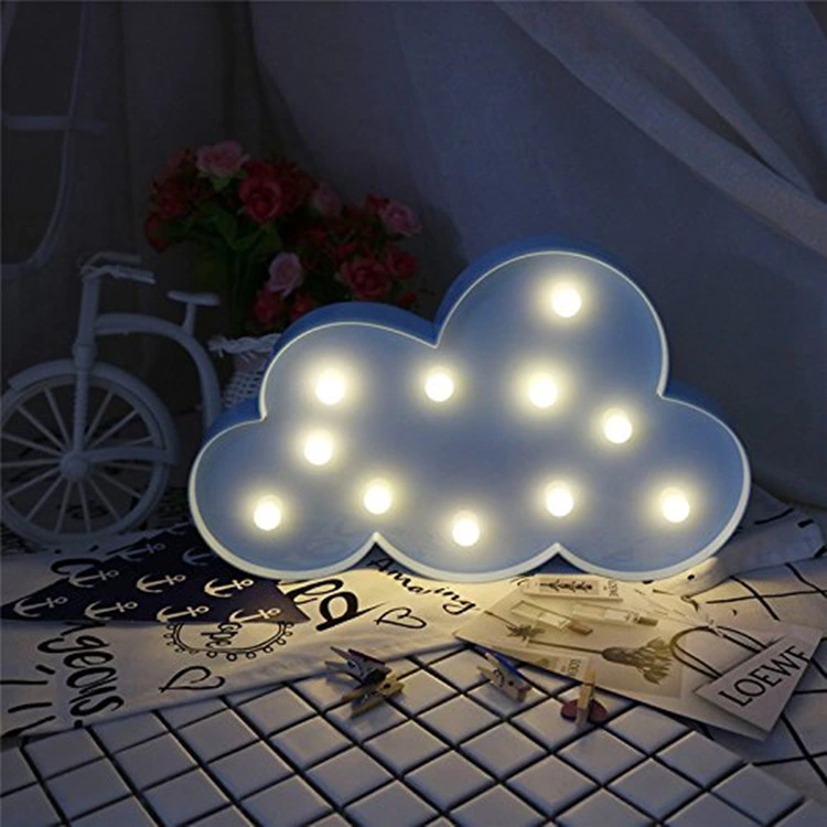 Goldmore11 LED Night Light Creative Cute Shape Kids Room Marquee Signs Lamp Durable Battery Light for Festival Party Decorations