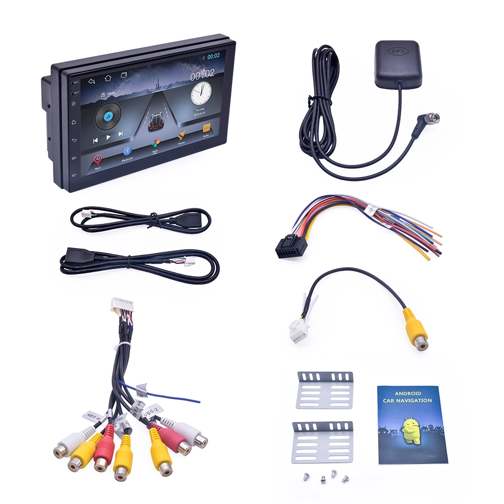 Sistema de áudio 7 Polegada 1 + diafragma de 16 g Toque Universal de vídeo de tela 2 DIN GPS Estéreo Android Market rádio do carro