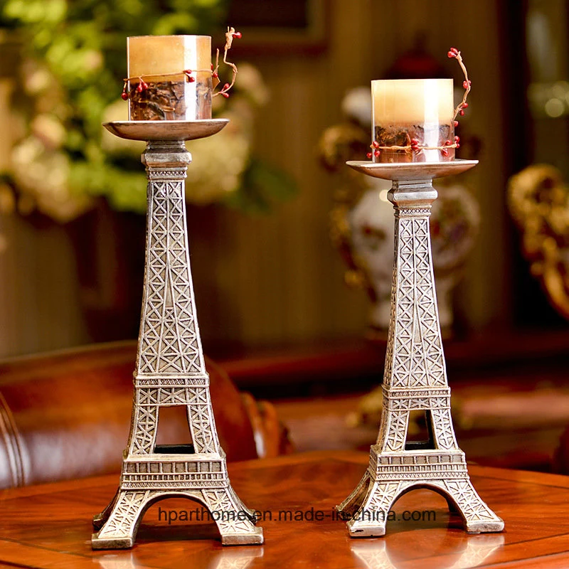 Christmas Decoration Eiffel Tower Model Resin candle Stand Ornaments Trophy