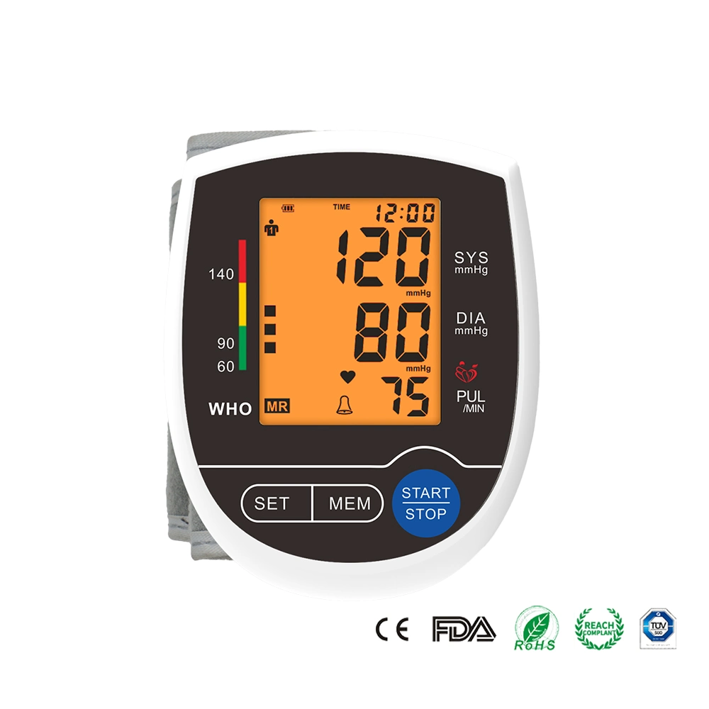 الجملة CE مكبرات الصوت الرقمية ISO سرعة ساعة معصم BP الآلية مراقبة ضغط الدم رخيص