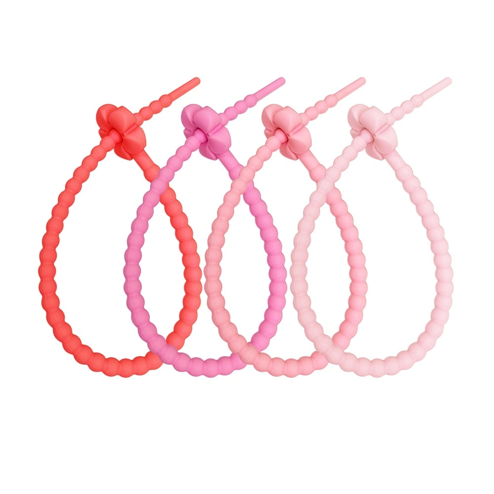 New Color Floral Silicone Rope DIY Keychain Bracelet Clothing Ornament Handmade Lanyard Cable Tie Trim Accessories