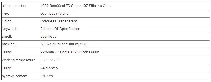 Factory Direct Sales Silicone Raw Material 107