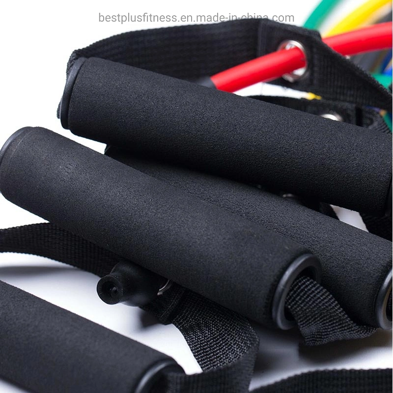 Wholesale/Suppliers Customized Logo Fitness 11PCS Pull up Resistance Exercise Latex Bands Tubes Set Gym Workout Body Exercise Rubber Tube