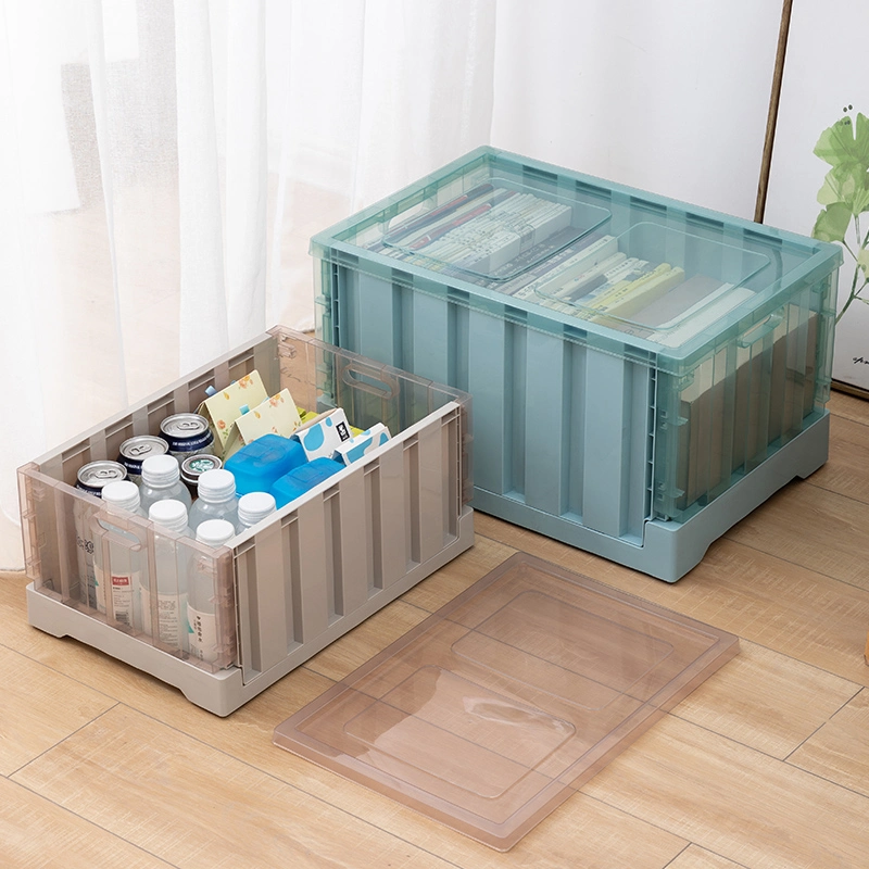 8807 Folding Storage Box Household Cheap Wholesale Plastic Bin Storage Foldable Toys Organizer Box