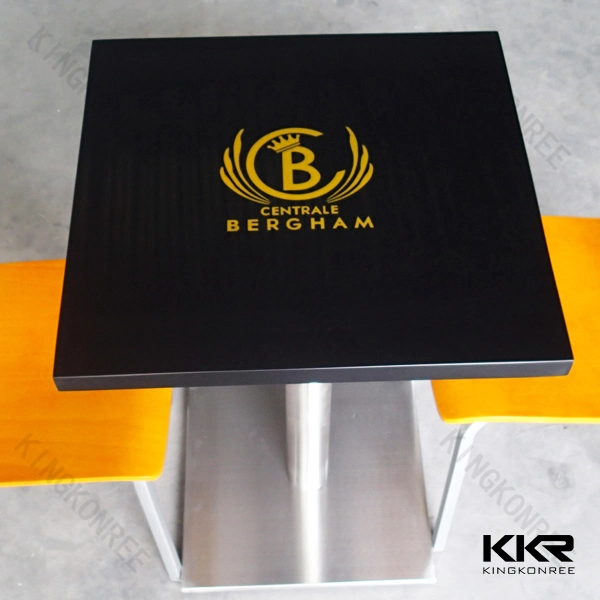 Custom Logo Square Restaurant Furniture Coffee Tables and Chairs