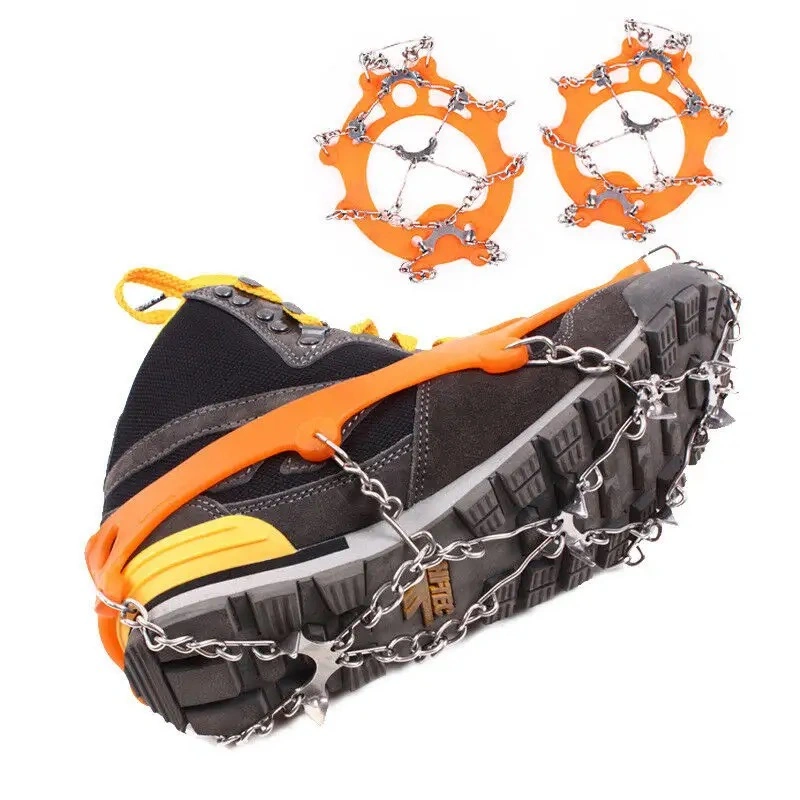 Hot Sell 8 Teeth Outdoor Shoes Crampons Ice Spikes Climbing Ice Grippers Snow Grips Claws for EU Market