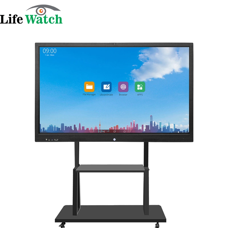 85-Inch Android System WiFi Mobile Phone Projector 20 Points Touch LCD Interactive Whiteboard Screen