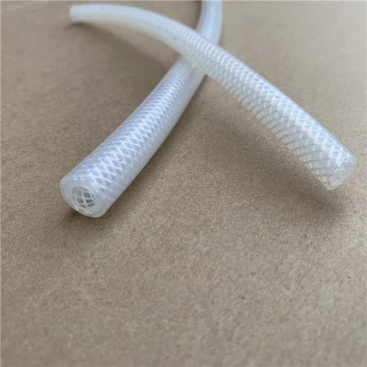 Water Pipe Platinum Cured Transparent Braided Reinforced Rubber Silicone Tube Hose