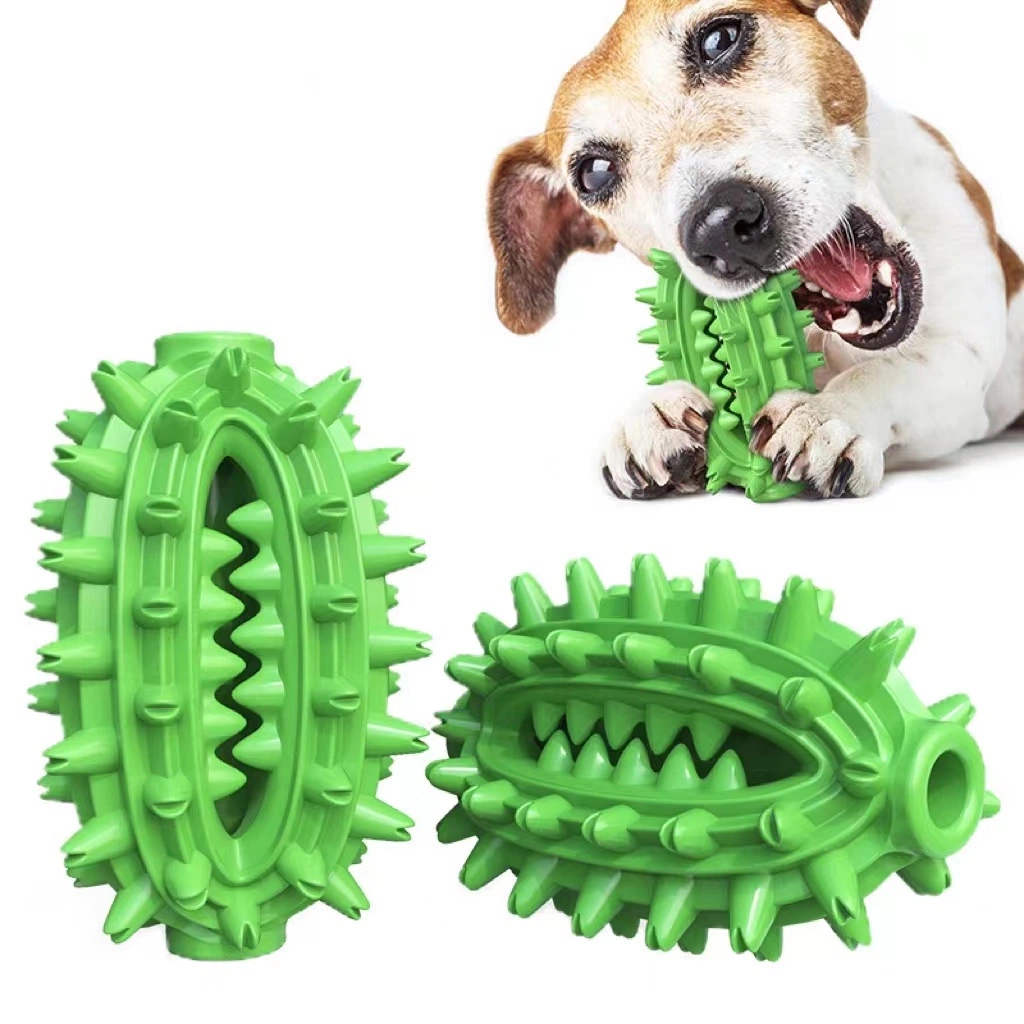 Teeth Grinding and Cleaning Rubber Dog Toothbrush, Dog Toy Molar Stick, Bite Resistant TPR Dog Toy