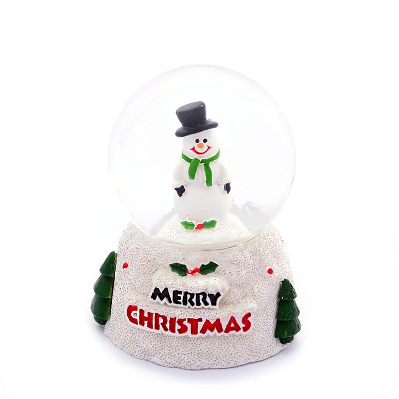 Glow Santa Claus Crystal Ball Table Ornament Plexiglass Ball Christmas Kids Gift Small Gift