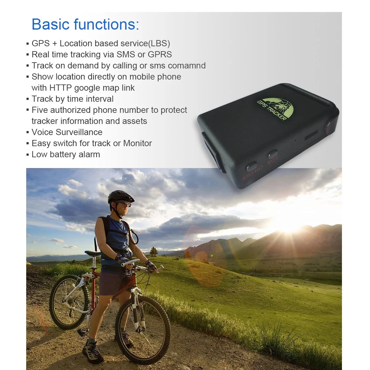 Magnetischer GPS-Tracker mit Sos Alarm Voice Listening GPS102 Coban Tk102