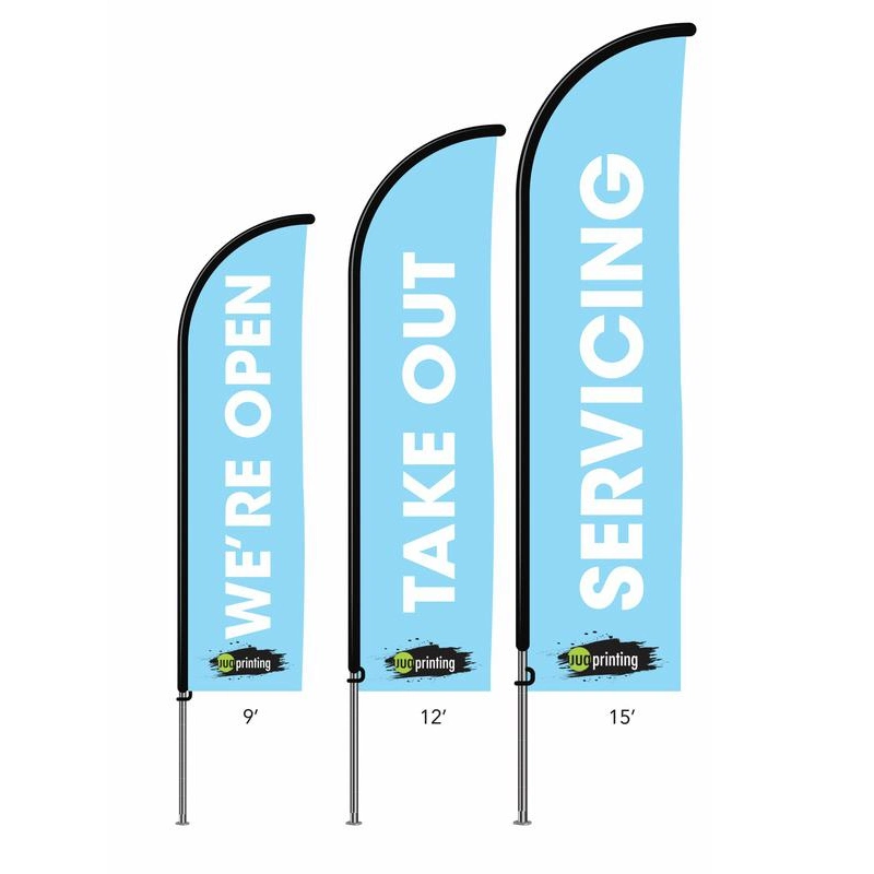 Custom Outdoor Advertising Flying Feather Beach Promotion Banner Flag