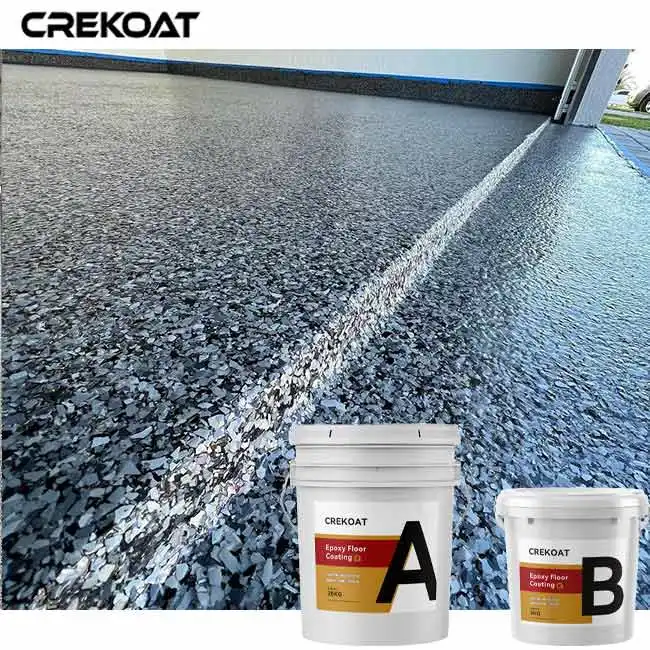 Interior Exterior Floor Paint Quartz Garage Floor Epoxy Resin for Flakes