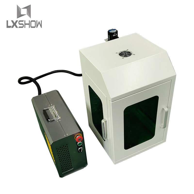 Desktop Mini Economical Cabinet Enclosed Dynamic Focusing Fiber Laser Marking Machine for Ring Ear Tag