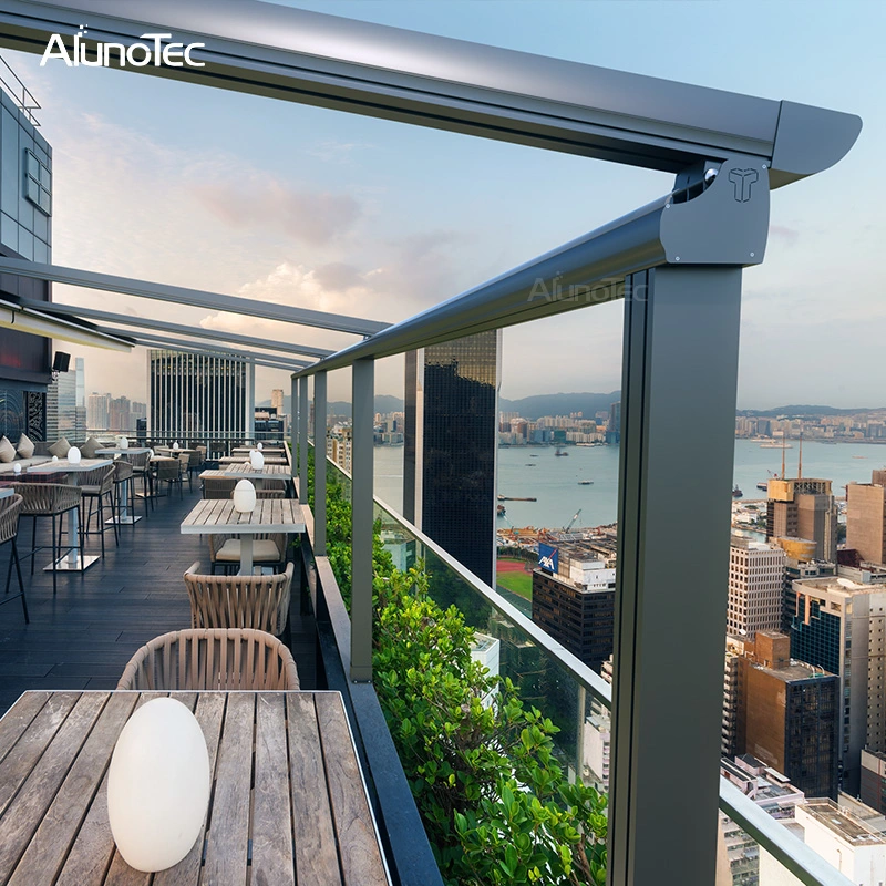 AlunoTec Awning Retracted Pergola Garden Patio Awning for Living Space