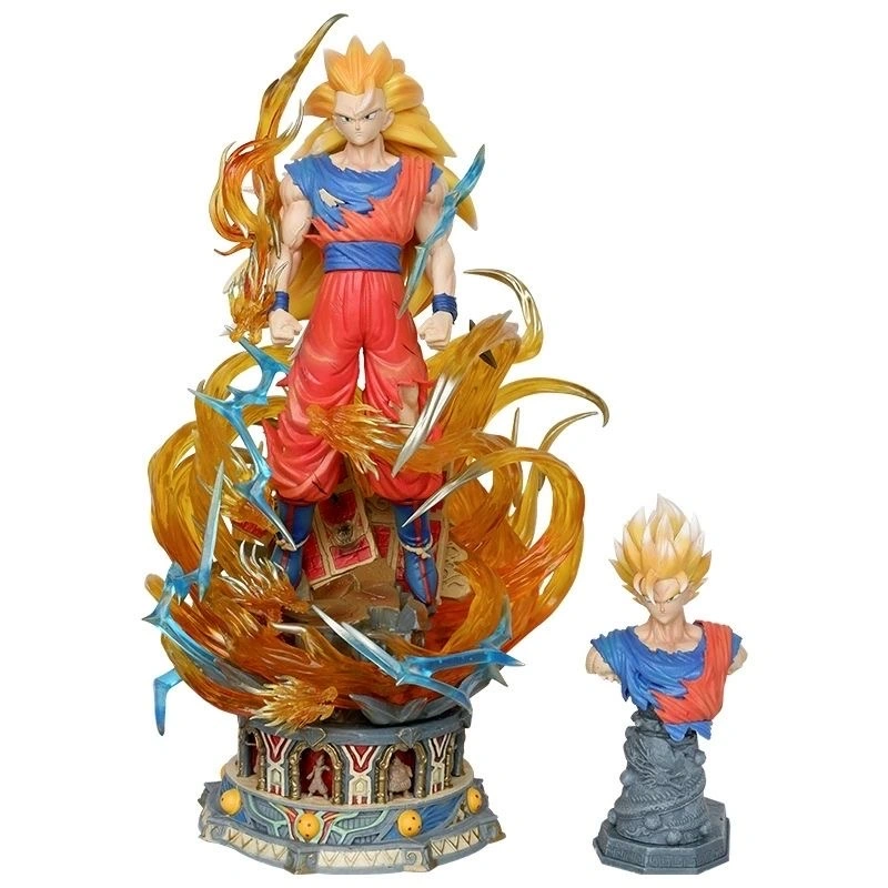 Factory Supply Gk Fight 3th Super Saiyan Son Goku Dragon Ball Z Wholesale/Supplier Japanese Anime Statue Figure Toy