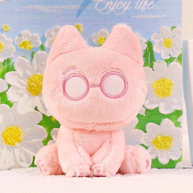 New Cute Cartoon Cement Sitting Cat Kkamaeorkk Kitten Plush Toy