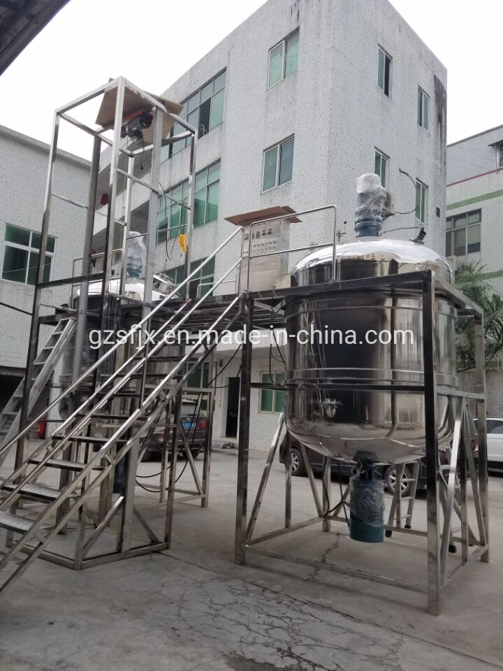 75% Alcohol Liquid Three Layer Heating Stainless Steel Mixing Tank Complete Equipment