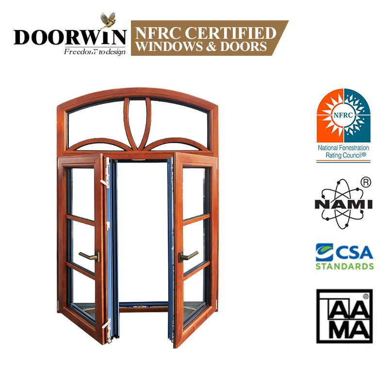 Australian Standard As2047 Custom Commercial Tempered Latest Designs Aluminum Clad Wood Casement Aluminium Profile Tilt and Turn Wooden Energy Efficient Windows