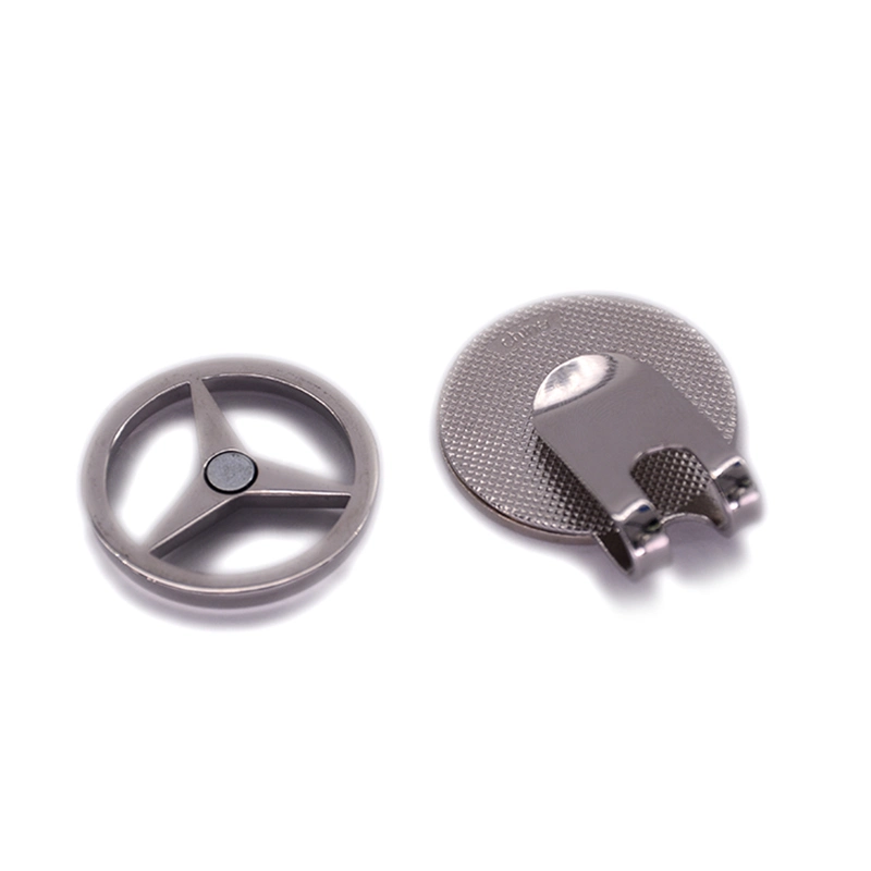 fait sur mesure - promotion sur le matériel personnalisé du fabricant d'accessoires de golf plaqués argent Cadeau Bespoke émail Métal Mercedes Benz logo badge Hat clip Et marqueur à billes