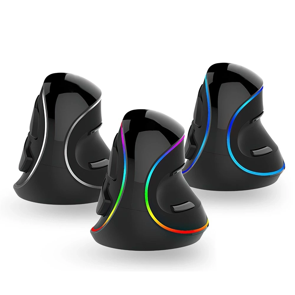 RGB Light Wired Big Hand Computer Ergonomic Palm Rest vertical Ratón para juegos