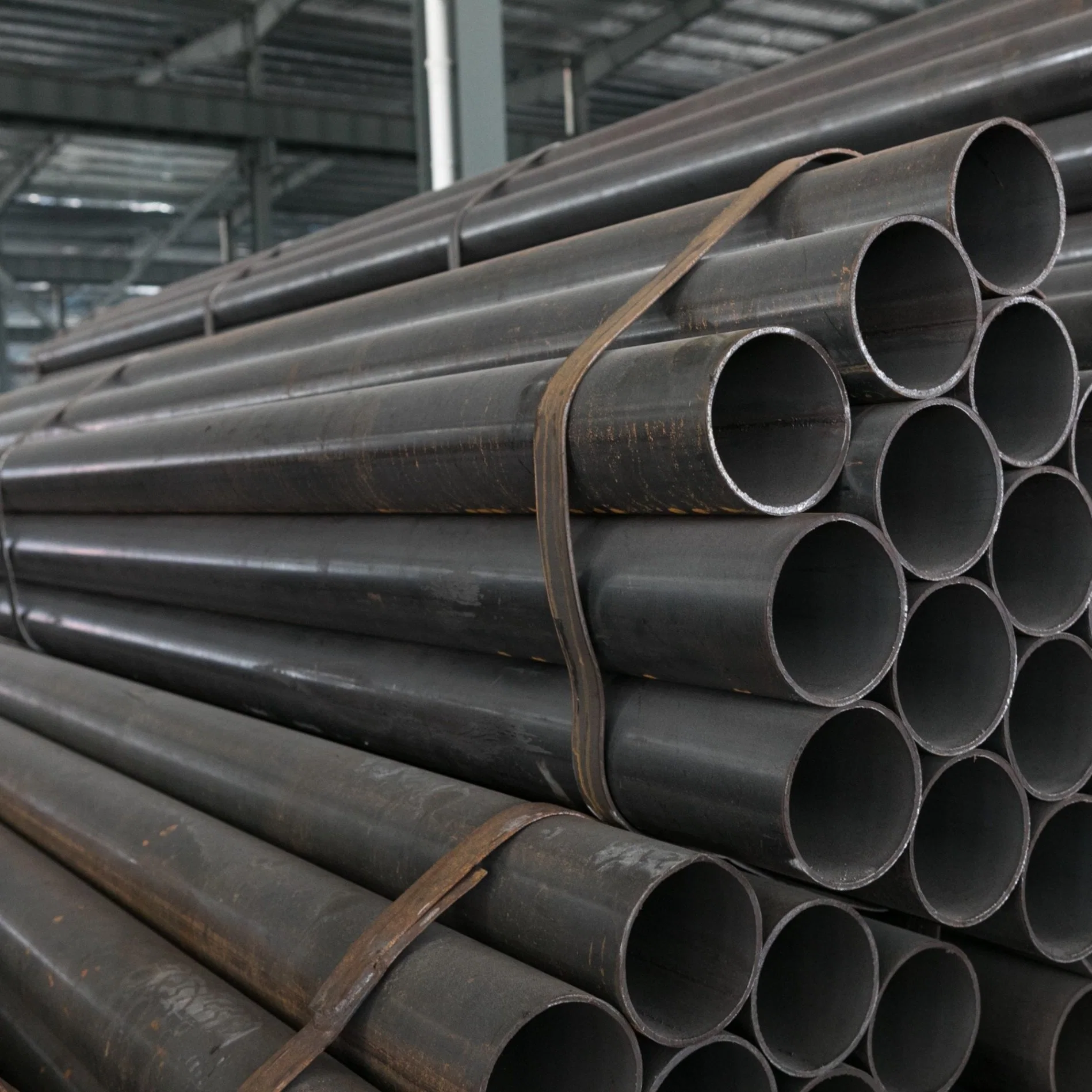 Ms Steel ERW Carbon ASTM A53 Black Iron Pipe Sch40 Welded Steel Pipe for Building Material Adequate Inventory Manufacturers