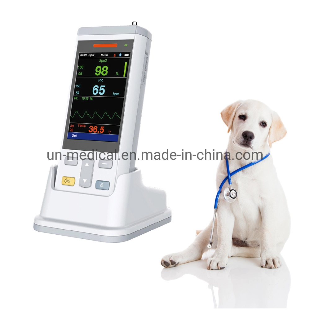 Tragbares Pulsoxymeter für Veterinärmedizin mit Tiersensor Handpuls für Veterinärmedizin Oxymetrie-Maschine
