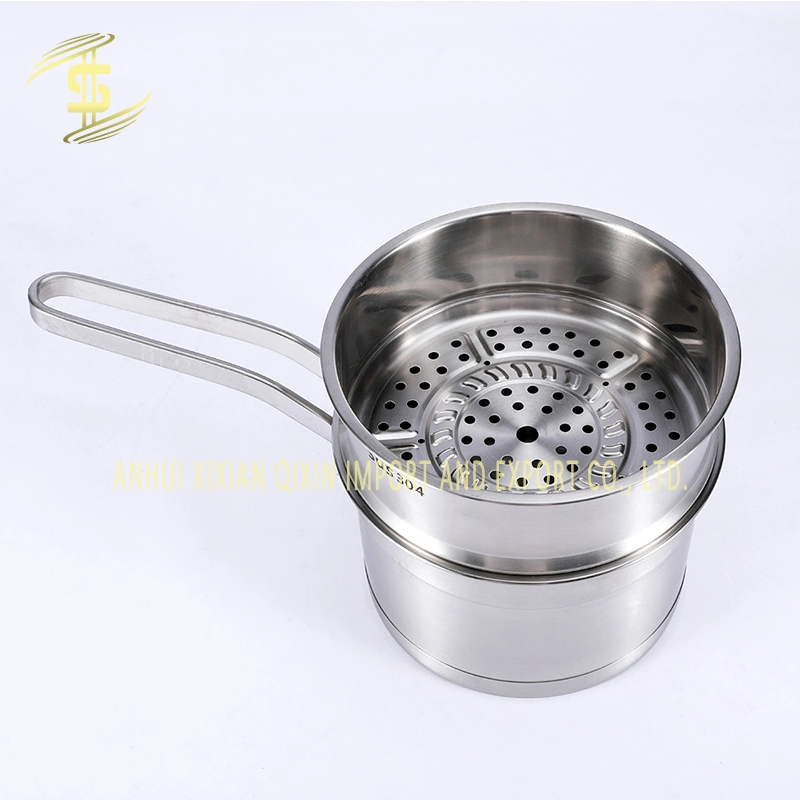 Factory Direct Supply 304 Stainless Steel Multipurpose Household Double Layer Milk Steamers Pots