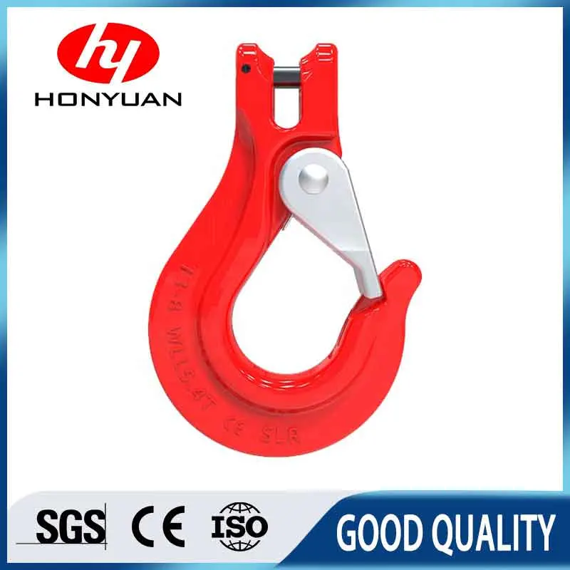 High Tensile Self Colored or Painted or Zinc Plated G80 Clevis Sling Hook with Latch