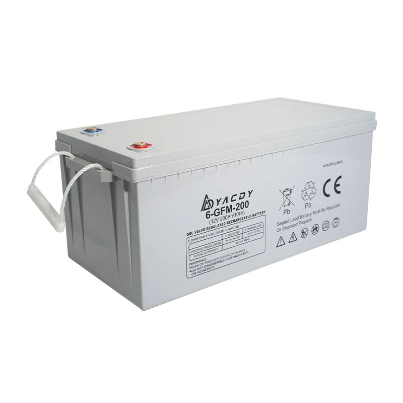 12V100ah/150ah/180ah/200ah/220ah/250ah batería de almacenamiento solar de gel AGM de ciclo profundo para UPS Telecomunicaciones