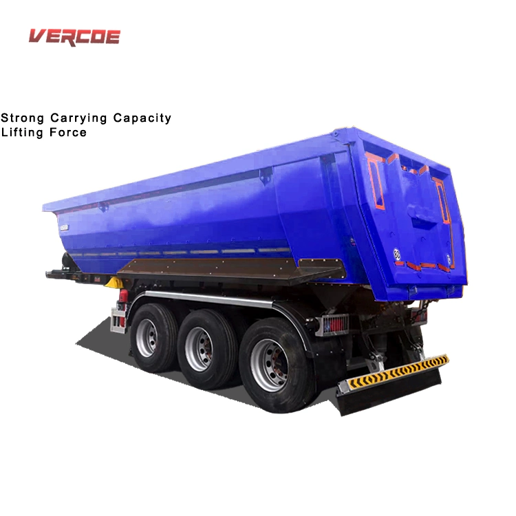 New Design 50t 60t 4 Axis U-Turn Back 3 6 Axles Heavy Duty Side Aluminum Rear 30 50 60ton Hydraulic Semi Truck Dnd Dump Trailer