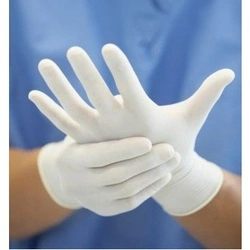 Libre de polvo estéril desechable látex guante quirúrgico