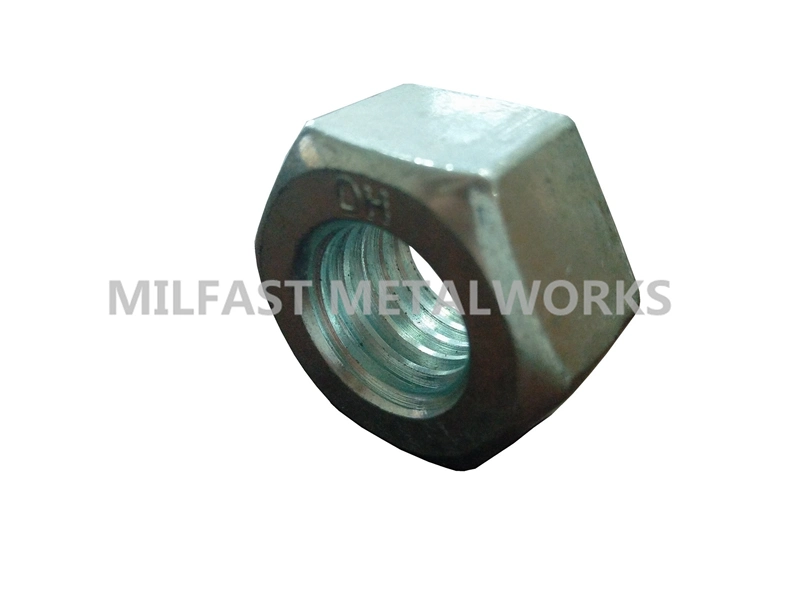 Hexagonal Head High Strength Nuts ASTM A563 Dh Zinc Plated