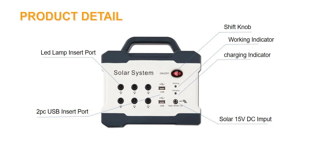 12V 9ah Lead Acid Battery Solar Panel Kits System with Radio/FM Function