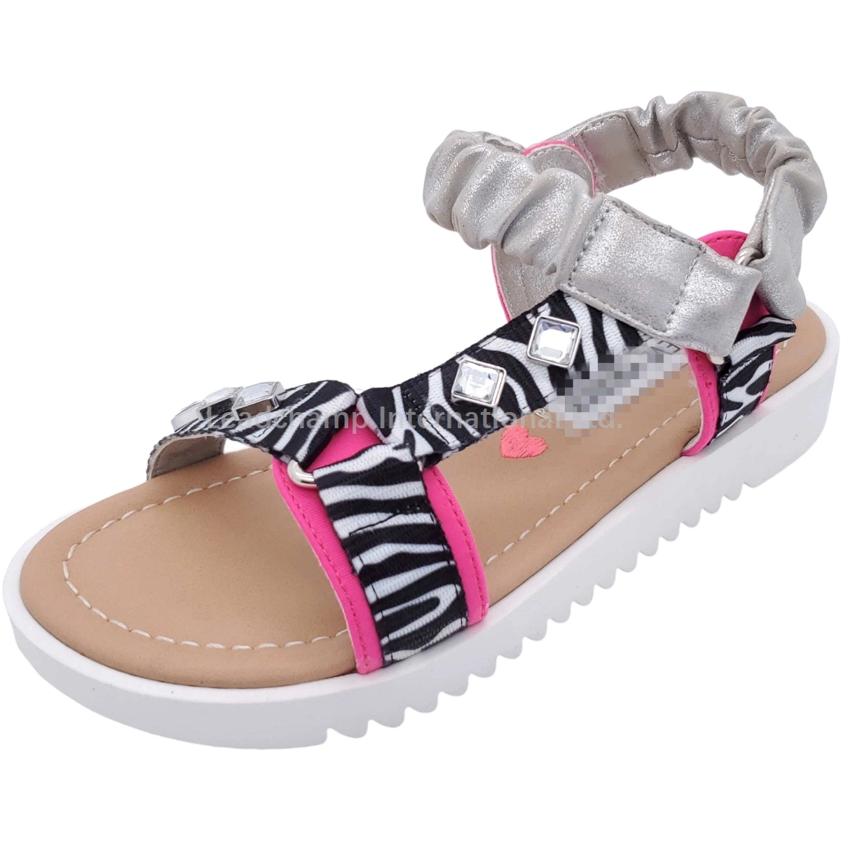 Fashionable Animal Print Textile Kids Casual Shoes Summer Sandals