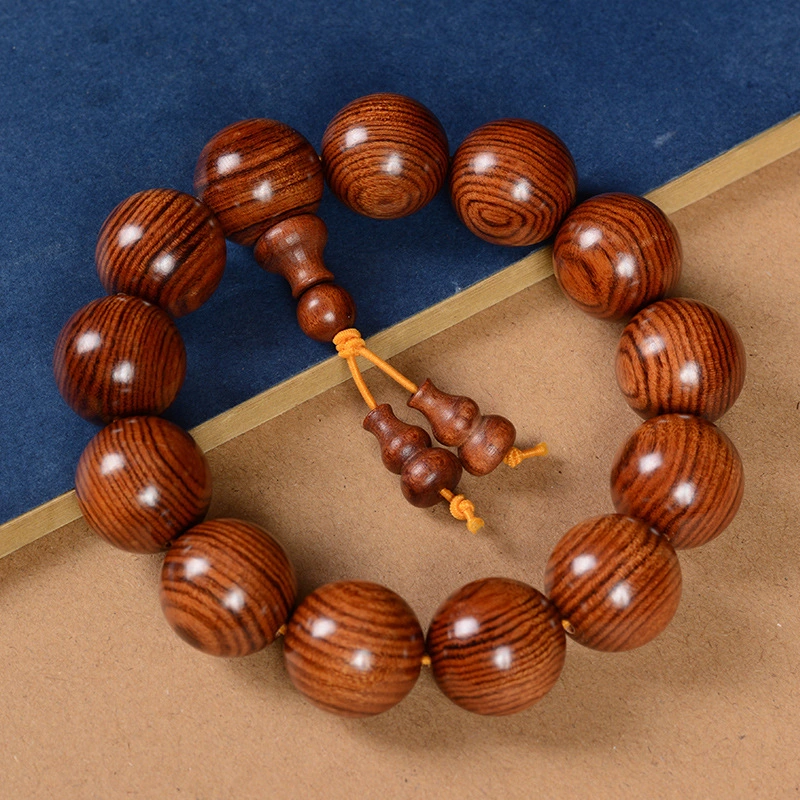 Big Leaf Huanghua Pear Buddha Bead String Mahogany Bracelet Play Factory Wholesale/Supplier