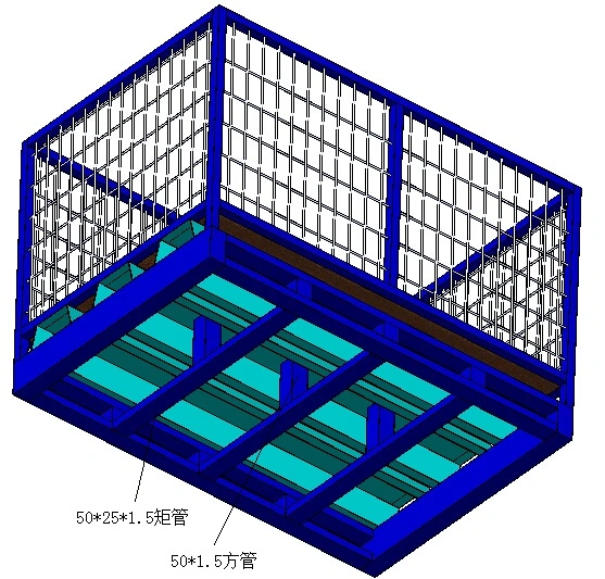 Metal dobrável dobrável galvanizado para exteriores, caixa soldada para armazenamento em aço, caixa de armazenamento