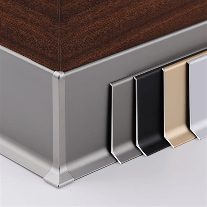 High quality/High cost performance  Aluminum Metal Silver Skirting Board with Back Buckle