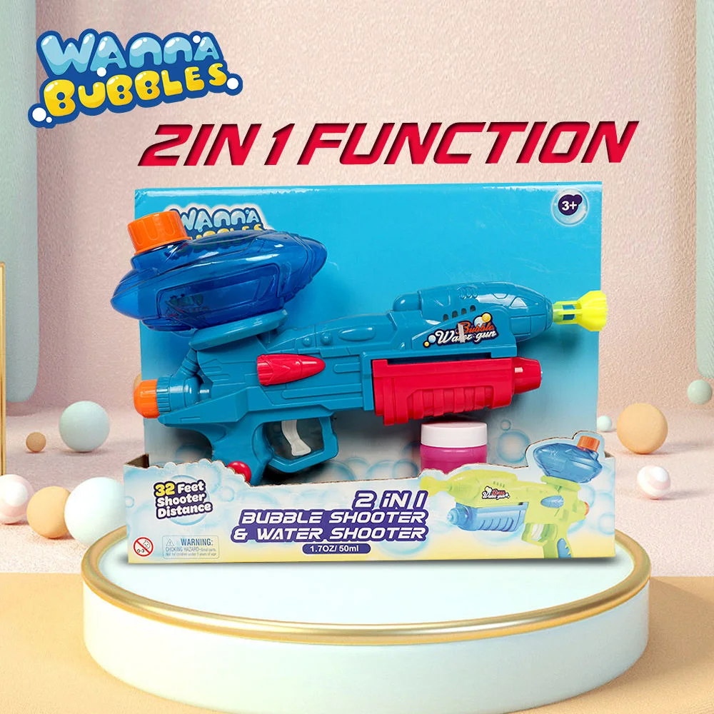 2 in 1 Multifunction Friction Bubbles Shooting Gun Kids Gift Toy Bubble Water Guns for Kids