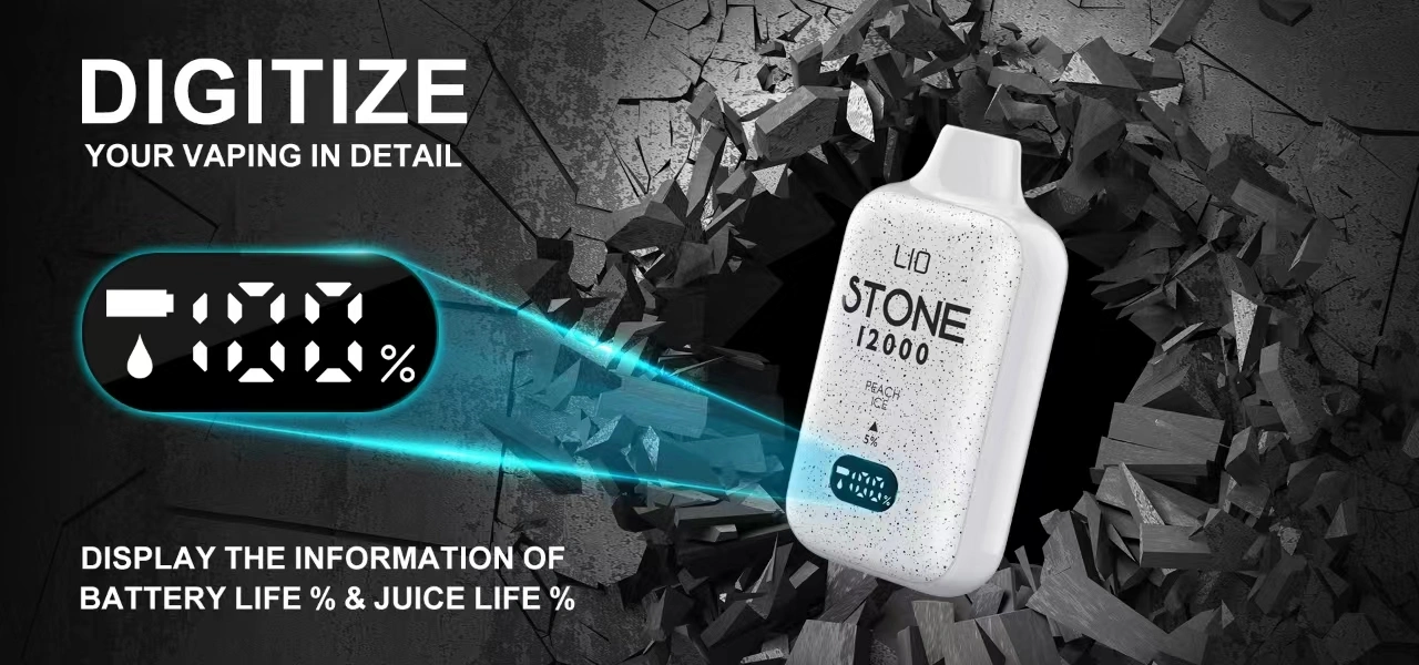 Ventes directes d'usine Ijoy Lio Stone 12000 bouffées de cigarettes électroniques jetables à la nicotine Atomiseur Maskking Pod Randm Wape Pod Vente en gros de stylos I Vape Pen E Hookah Chargeur.