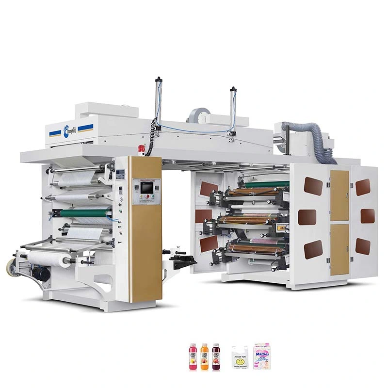 High Speed 6 Color Ci Flexo Printing Machine for BOPP Tape Price