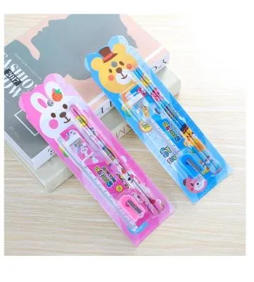 Very Cheap 5PCS Stationery Set for Promotion Kids and School