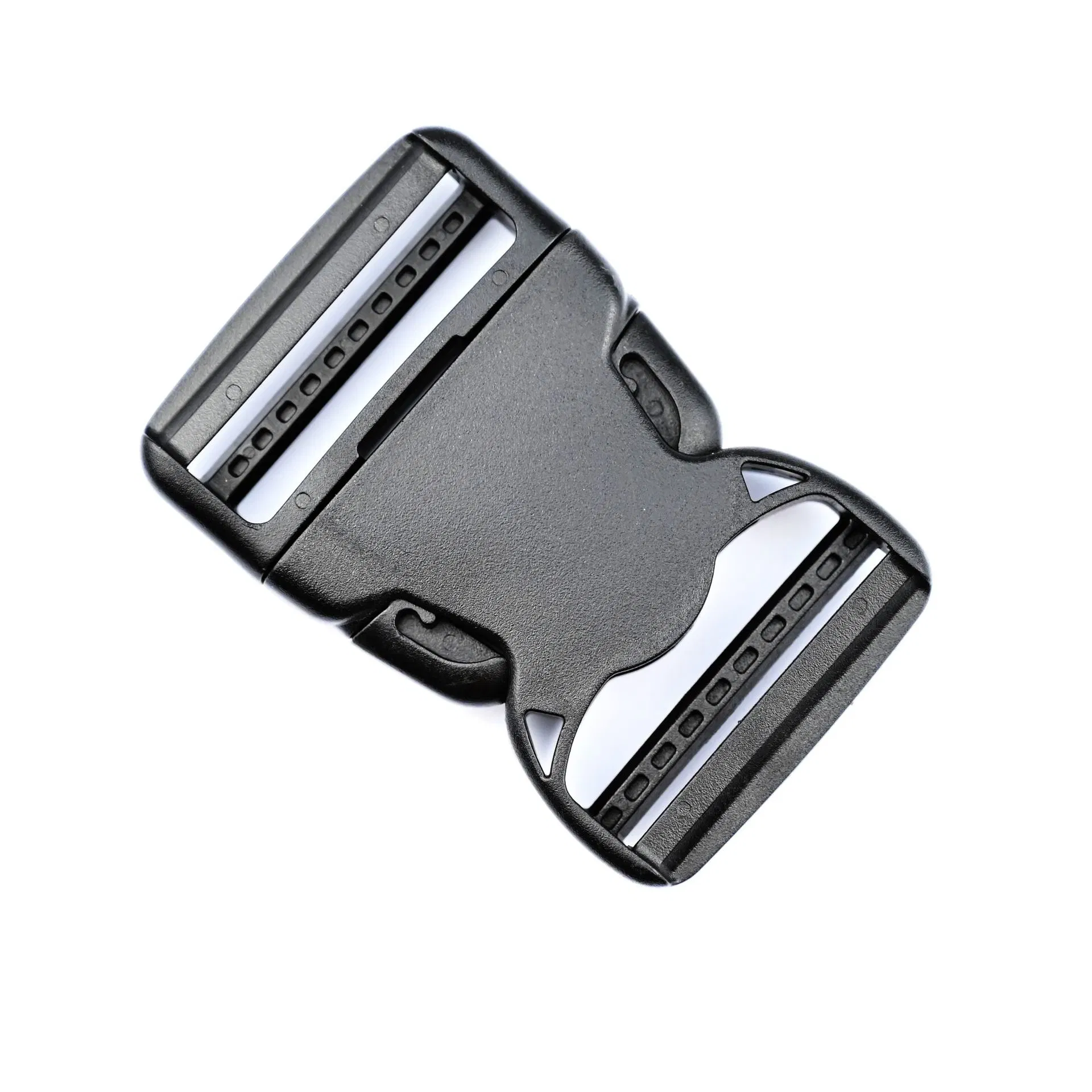 A5143 Manufacturer 51mm Black Plastic Safety Buckle Backpack Adjusting Buckle Next to Open Buckle Straight