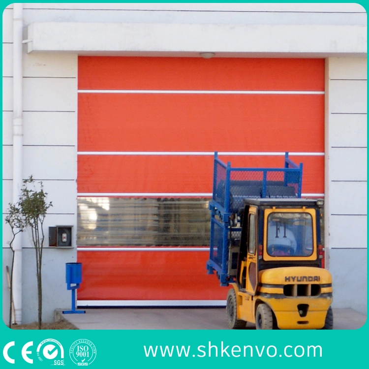 Industrial Automatic PVC Fabric Electric High Speed Performance Fast Action Rapid Rise Overhead Quick Roll up or Roller Shutter Door for Exterior or Interior