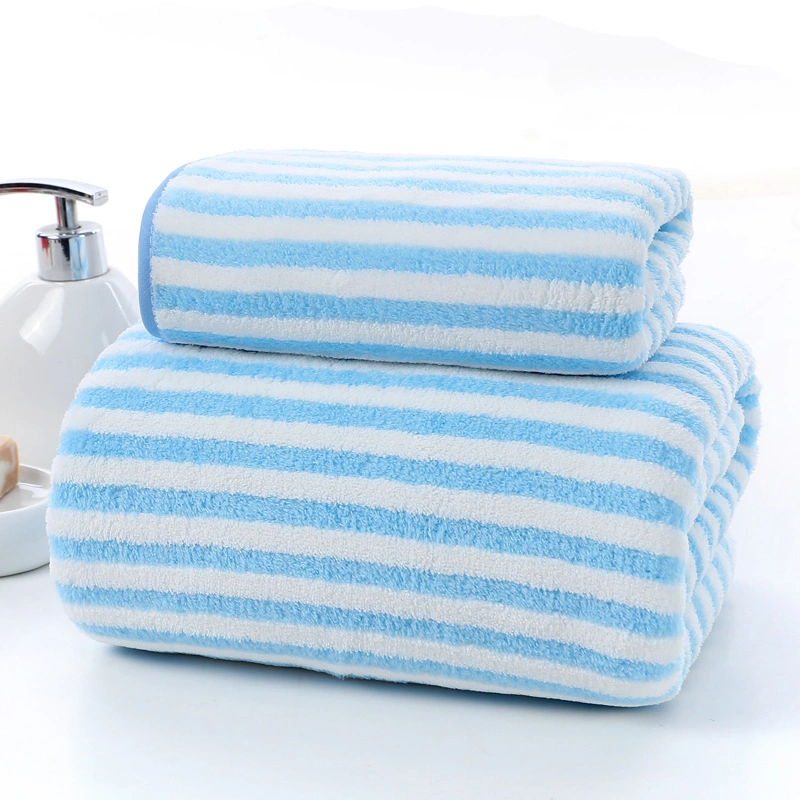 Ultra Absorbent Factory Popular Sand Free Striped Printing Bath Beach Towel Set