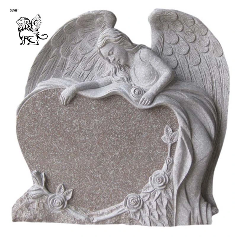 Hot Sale Custom Popular Style Monuments Stone Heart Design Gravestone Mty-09