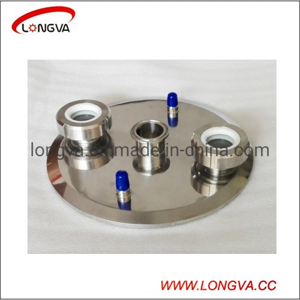 Sanitary Stainless Steel End Cap with Ferrule and Sight Glass Pipe Fittings for Extractor