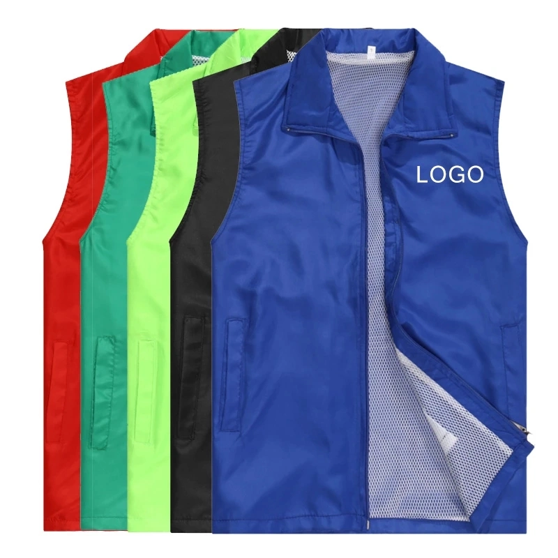 Custom Logo Sleeveless Waistcoat Printed Summer Advertising Campaign Vest Breathable Work Clothes Waistcoat Volunteer Vests