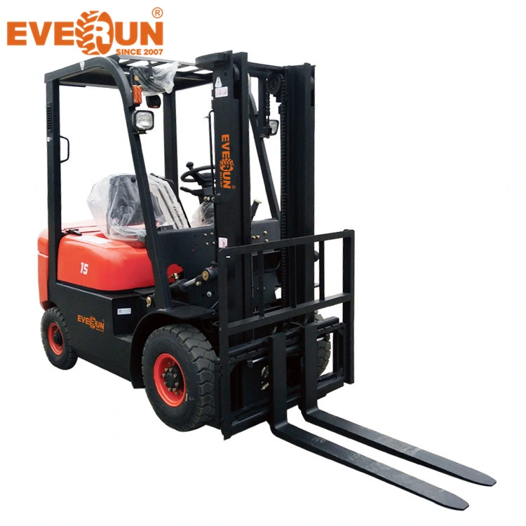 Manual Everun 1.5t Erdf15 Construction Machinery Mini Forklift Diesel Stacker